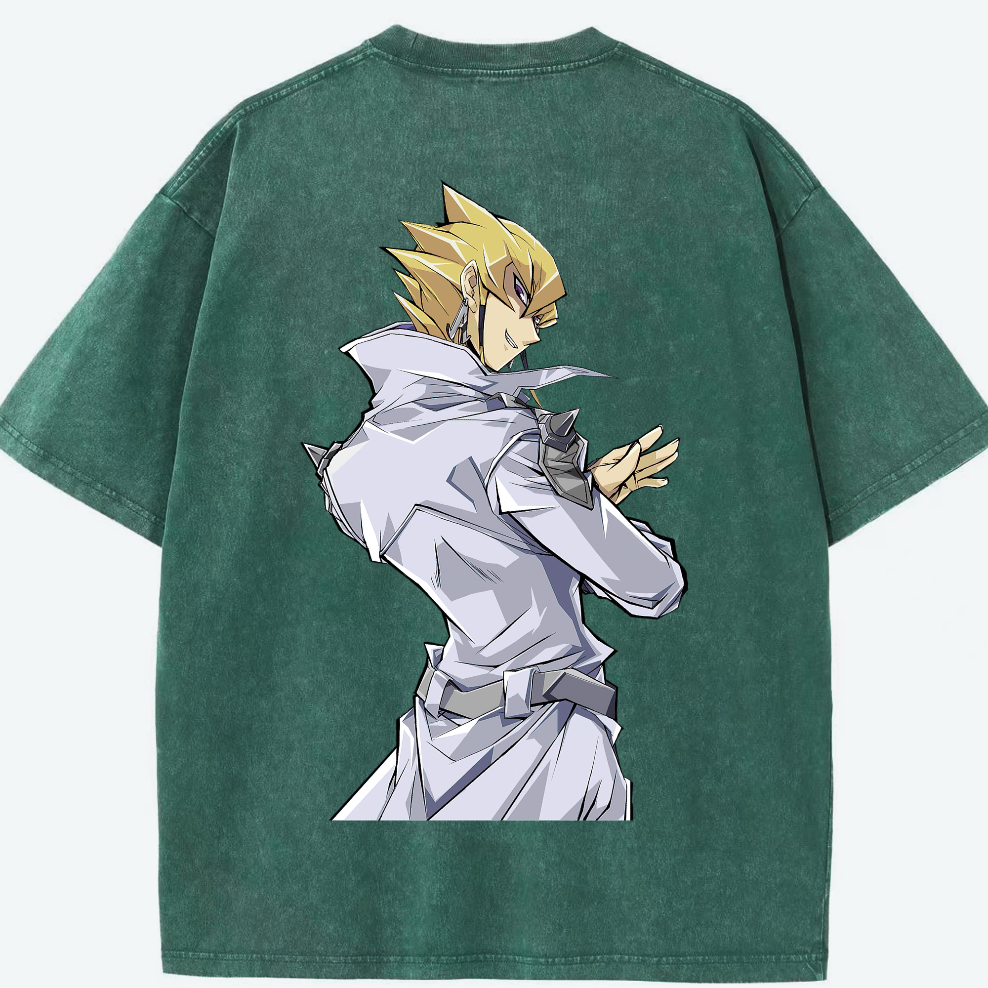 （画像用） 遊☆戯☆王 Yu-Gi-Oh! 綿100% ヴィンテージ風 半袖Tシャツ（背面プリント）